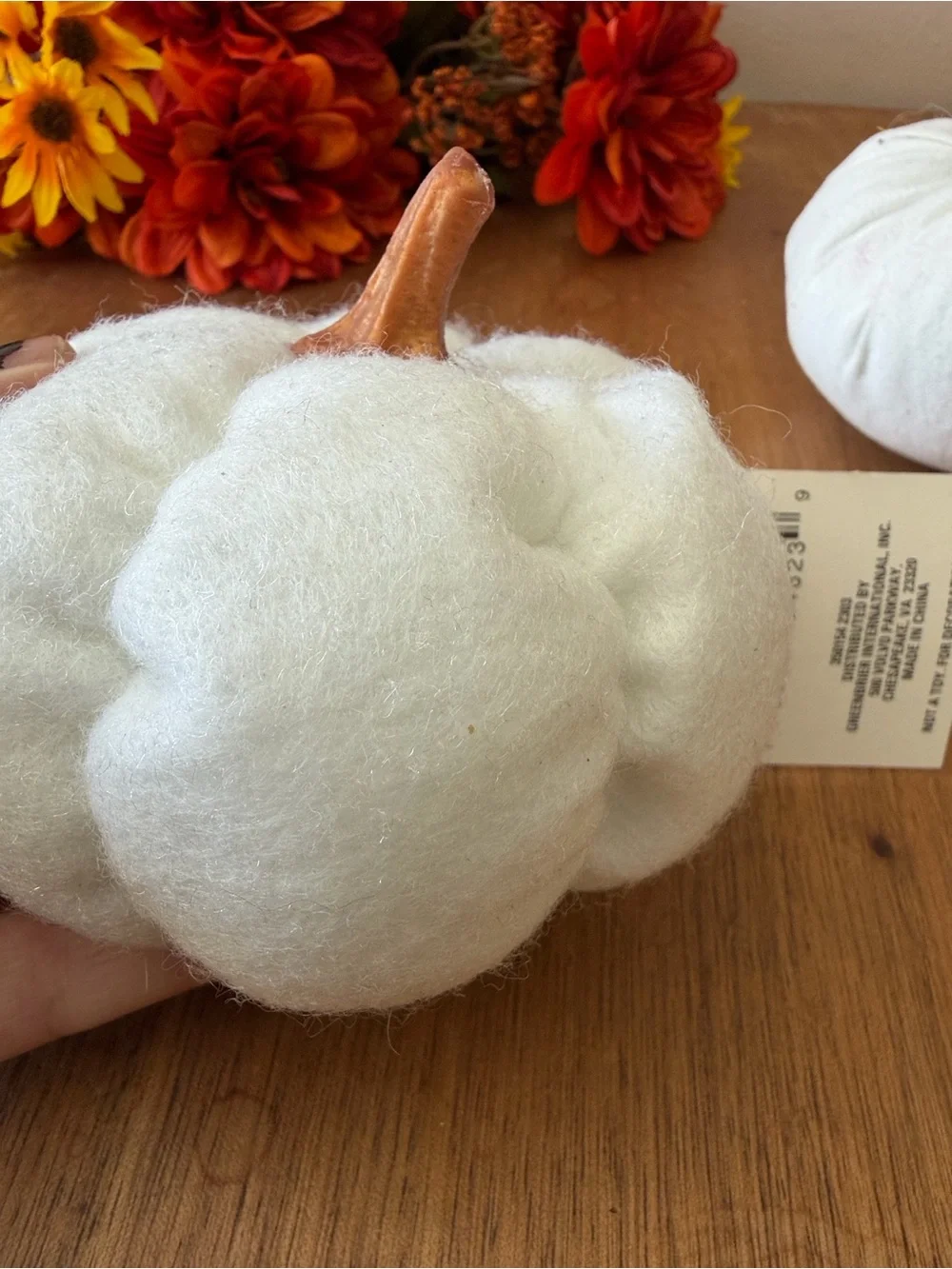 Decorative Pumpkins - White & Pink Set
